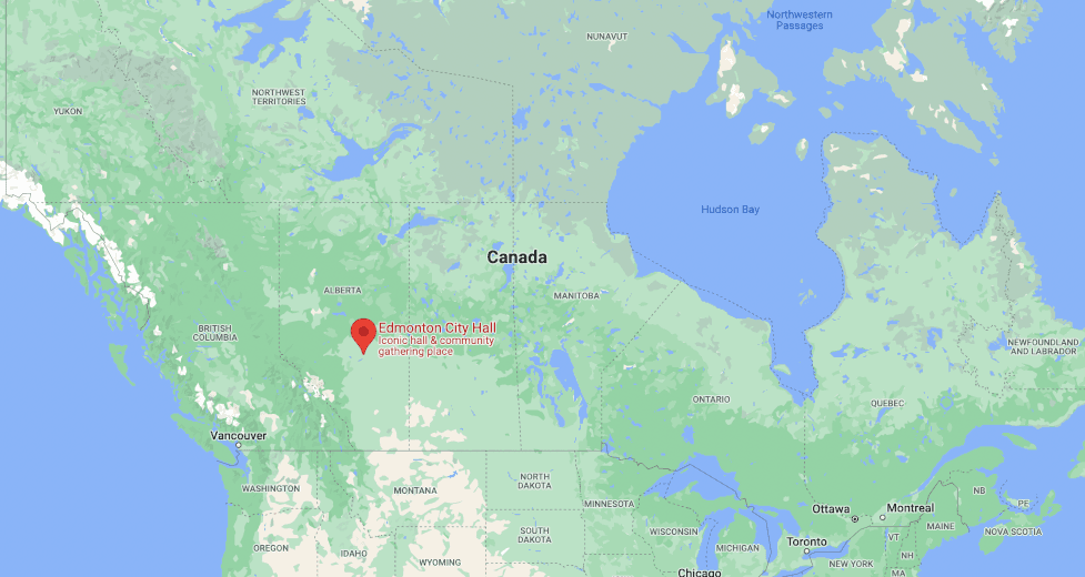 Map of Data Science Jobs In Edmonton, Alberta